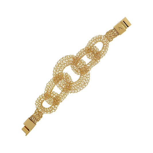 All Gold Artemis Handmade Crochet Bracelet