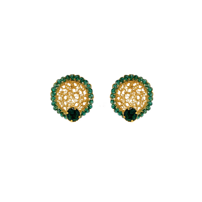 Emerald Prisma Handmade Round Crochet Post