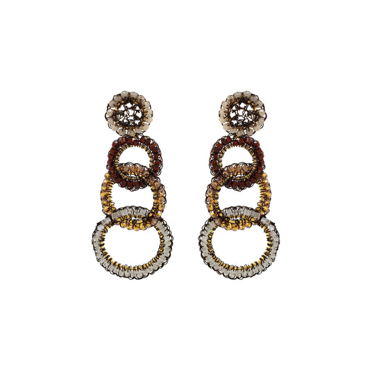 Brown Mix Olympia Handmade Earrings