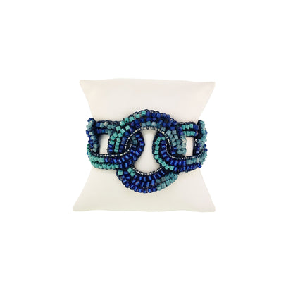 Denim Blue Mix Artemis Handmade Crochet Bracelet