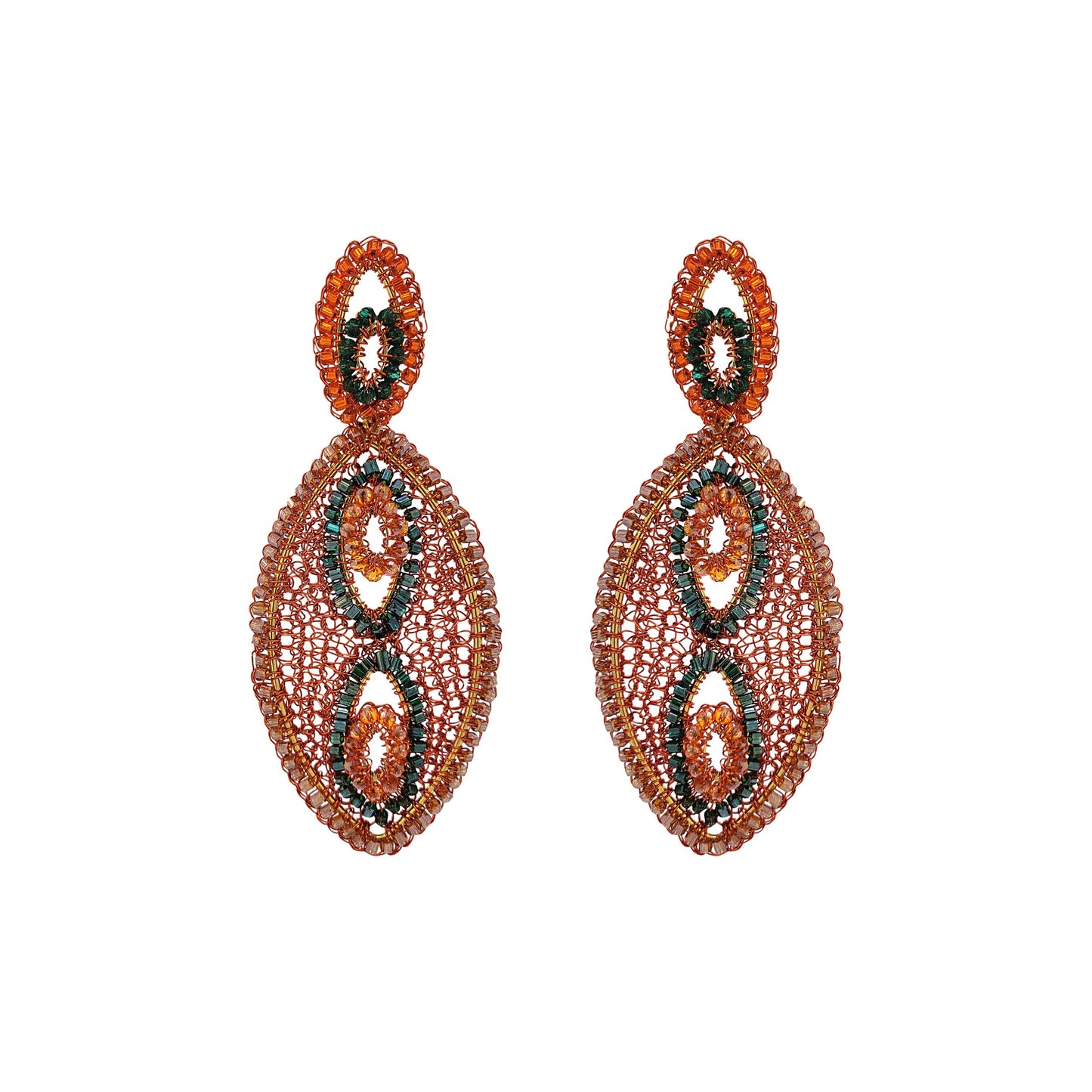 Mystic Amber Mix Isla Handmade Crochet Earrings