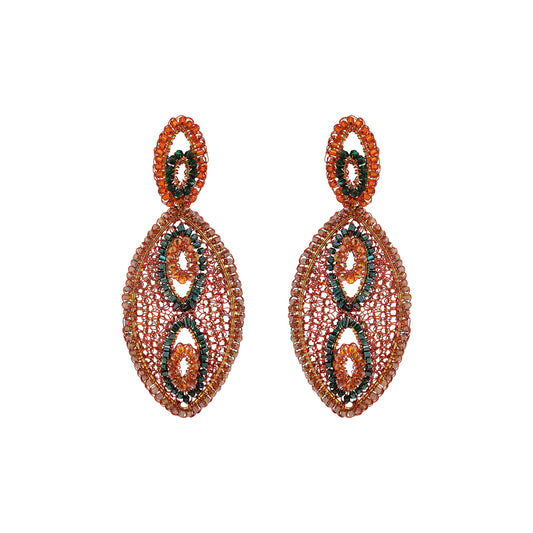 Mystic Amber Mix Isla Handmade Crochet Earrings