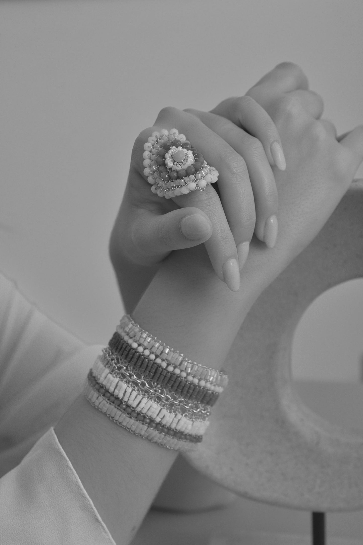 Ocean Teal Mix Tides Handmade Crochet Bracelet