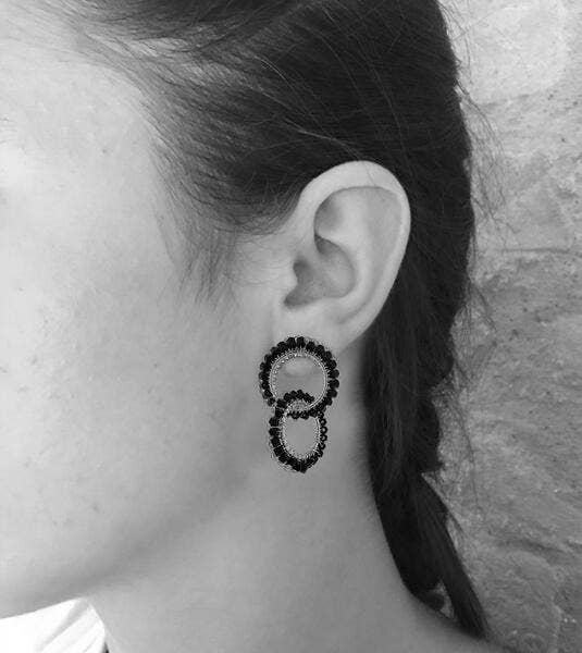 Ocean Teal Mix Nova Handmade Crochet Earrings