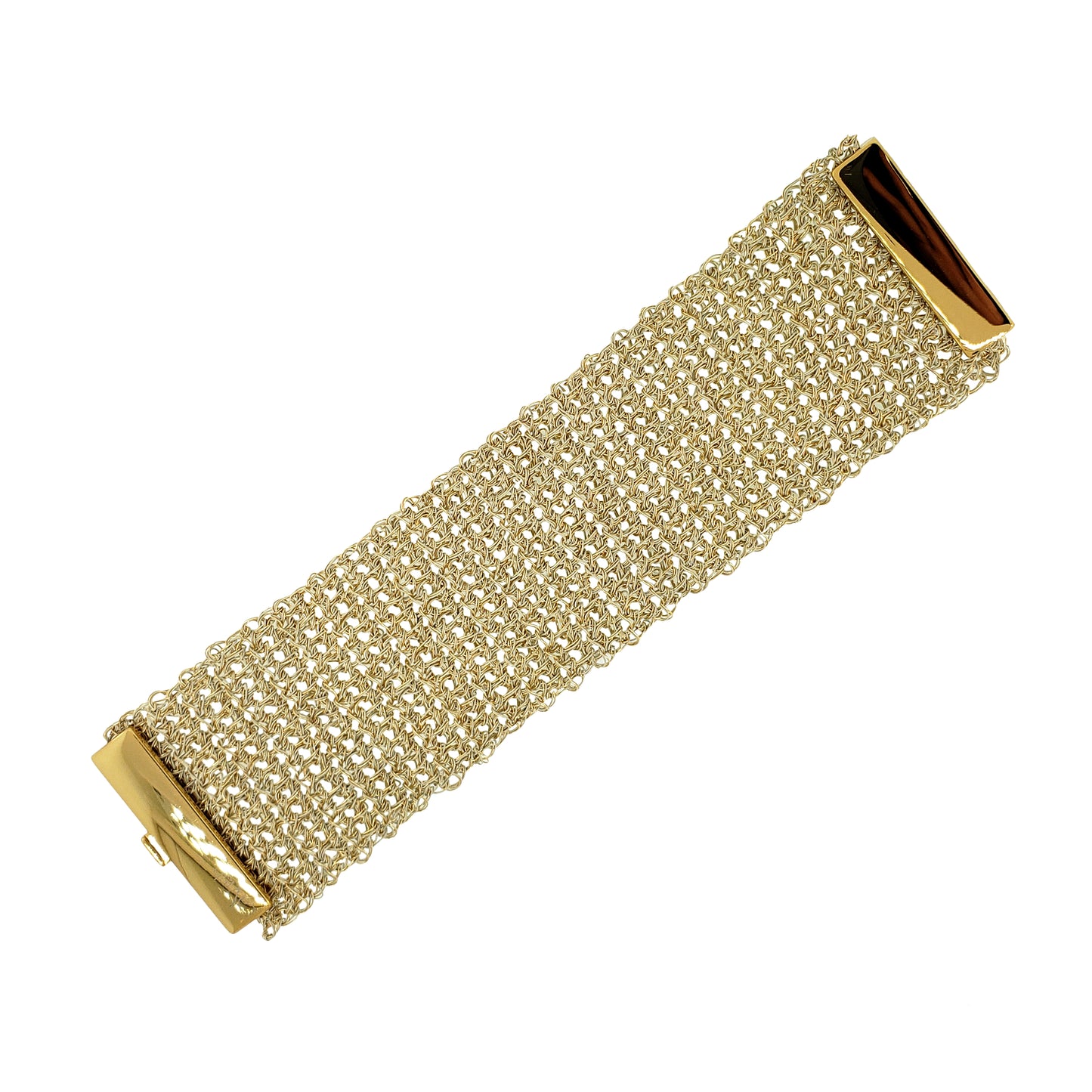 All Vintage Gold Mesh Handmade Crochet Bracelet