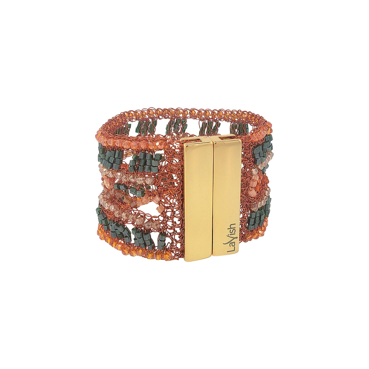 Mystic Amber Mix Clio Handmade Crochet Bracelet