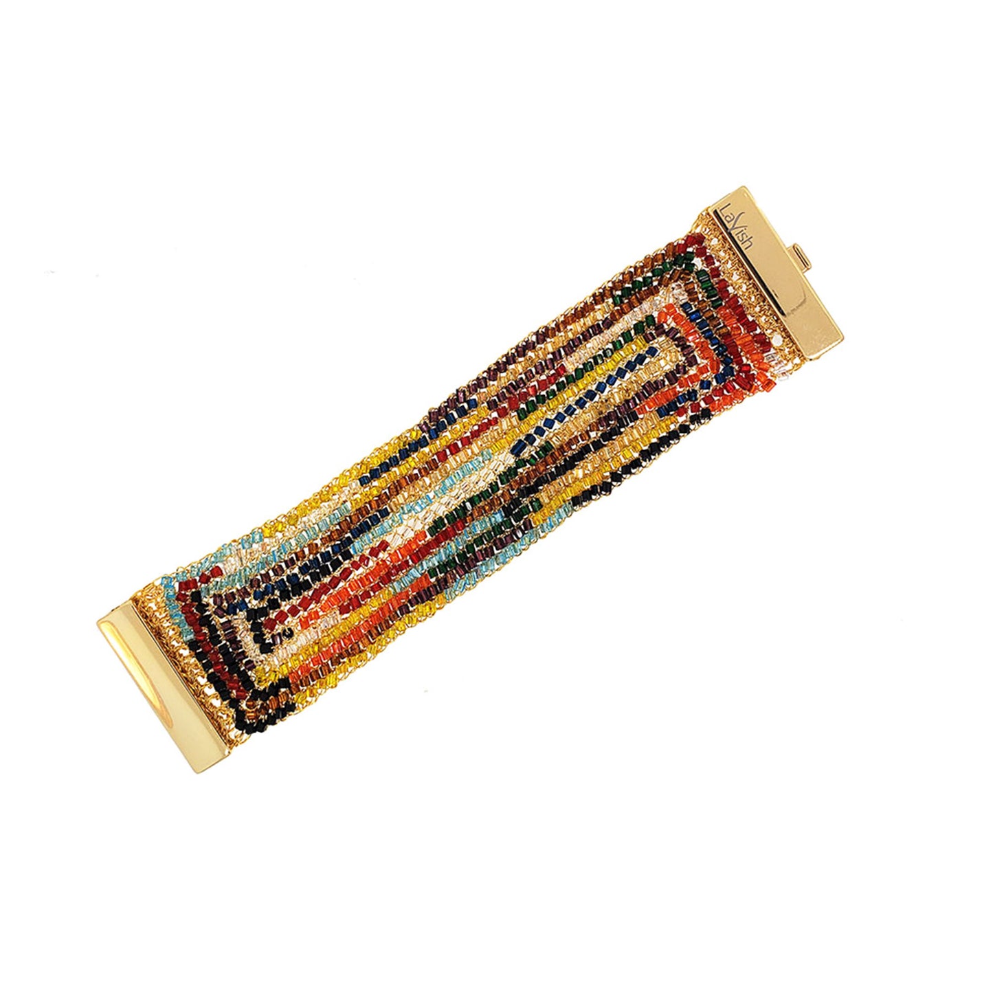Multicolor & Gold Signature Handmade Crochet Bracelet