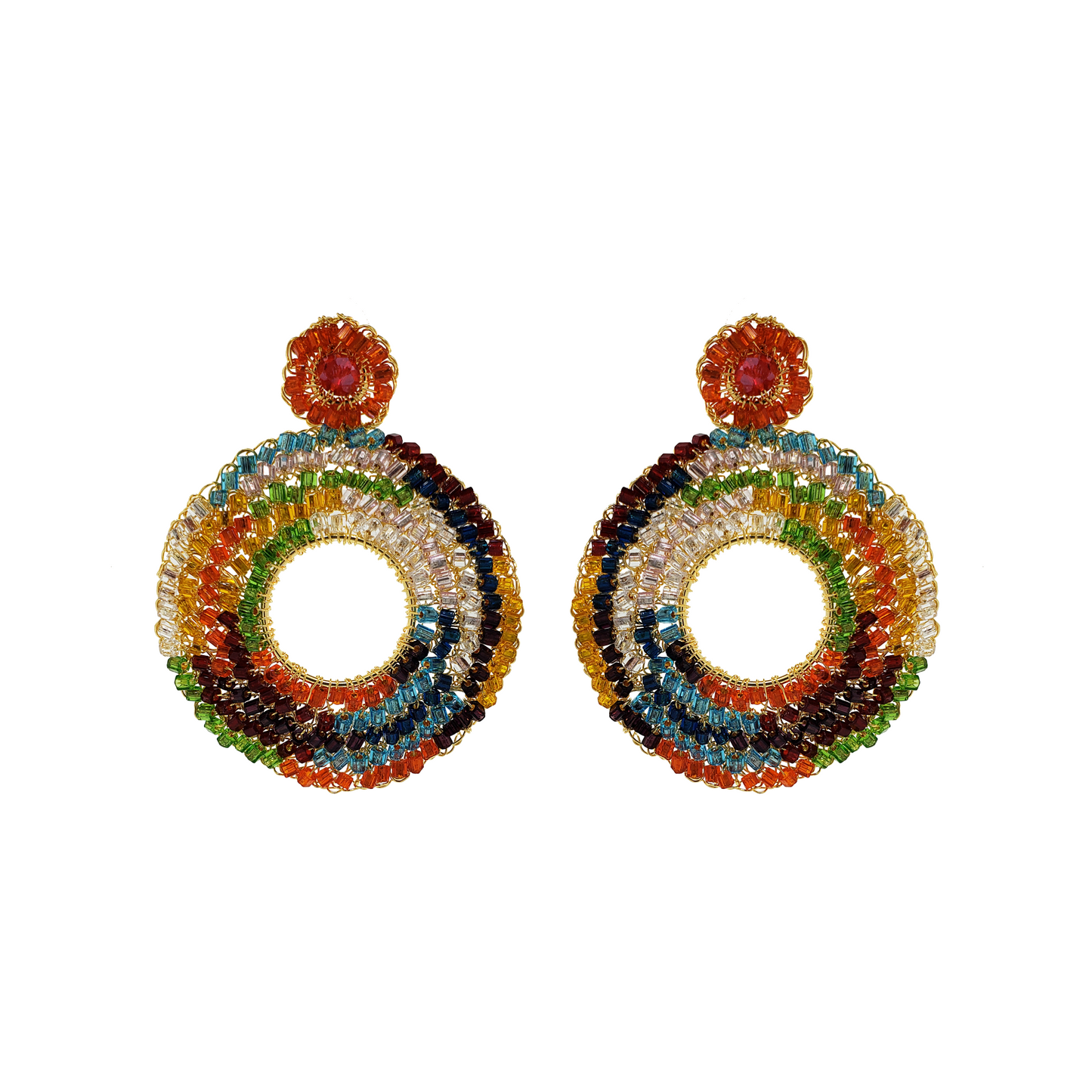 Multicolored Myra Handmade Crochet Earrings