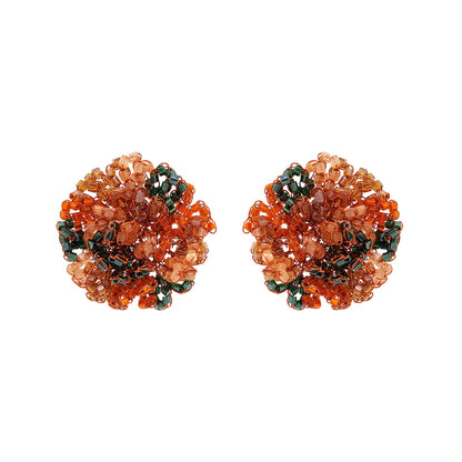 Mystic Amber Mix Ruffled Handmade Crochet Post