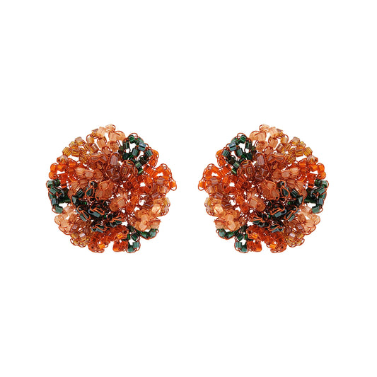 Mystic Amber Mix Ruffled Handmade Crochet Post