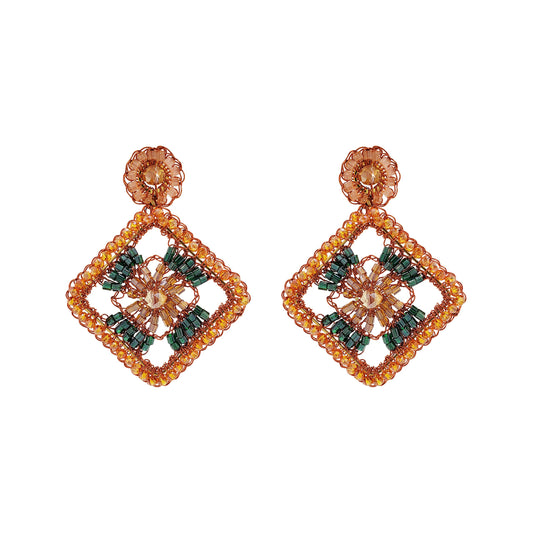 Mystic Amber Mix Mona Handmade Earrings