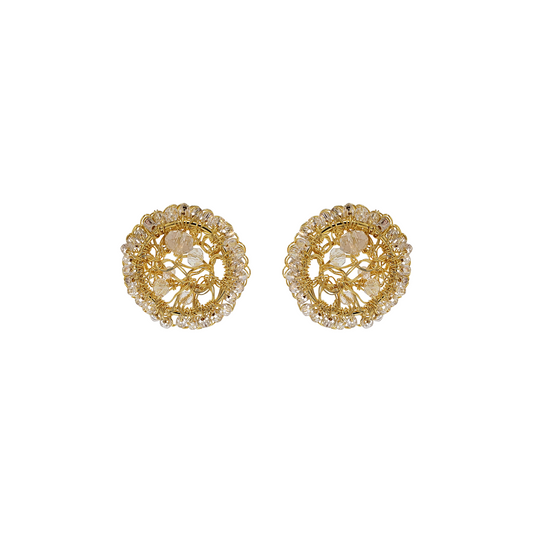 Crystal & Gold Gabby Handmade Earrings