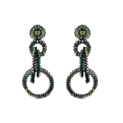 Moss Green Mix Grace Handmade Earrings