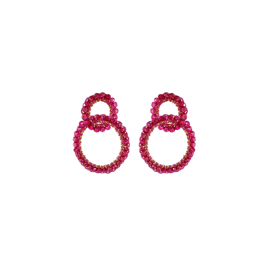 Pink Ellie Handmade Crochet Earrings