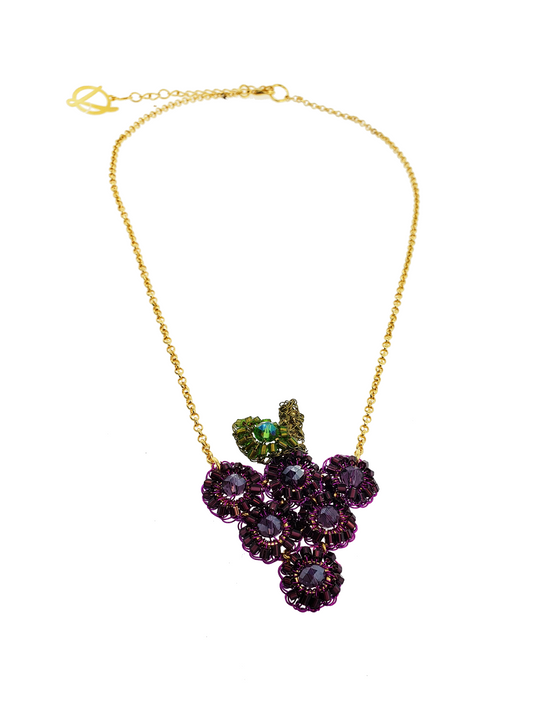 Purple Grapes Handmade Necklace