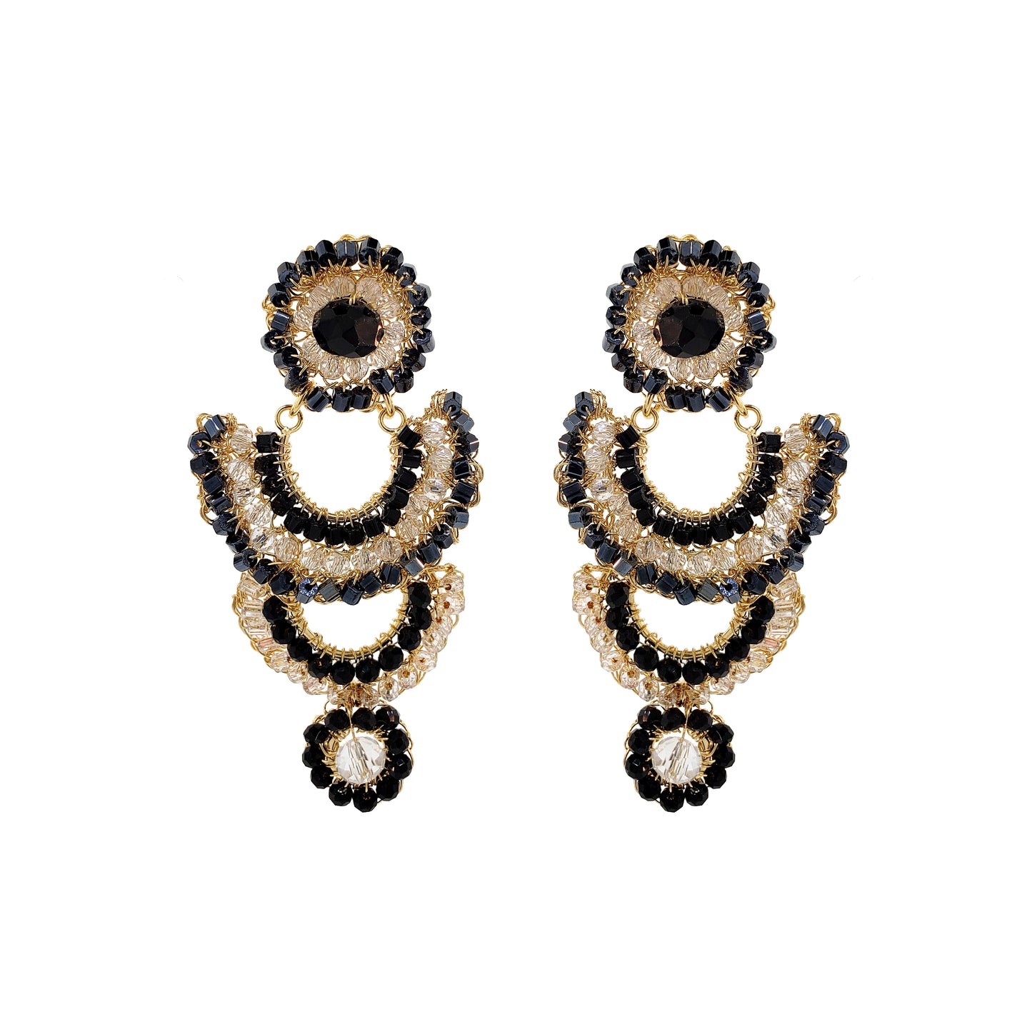 Black Mix Penelope Handmade Earrings