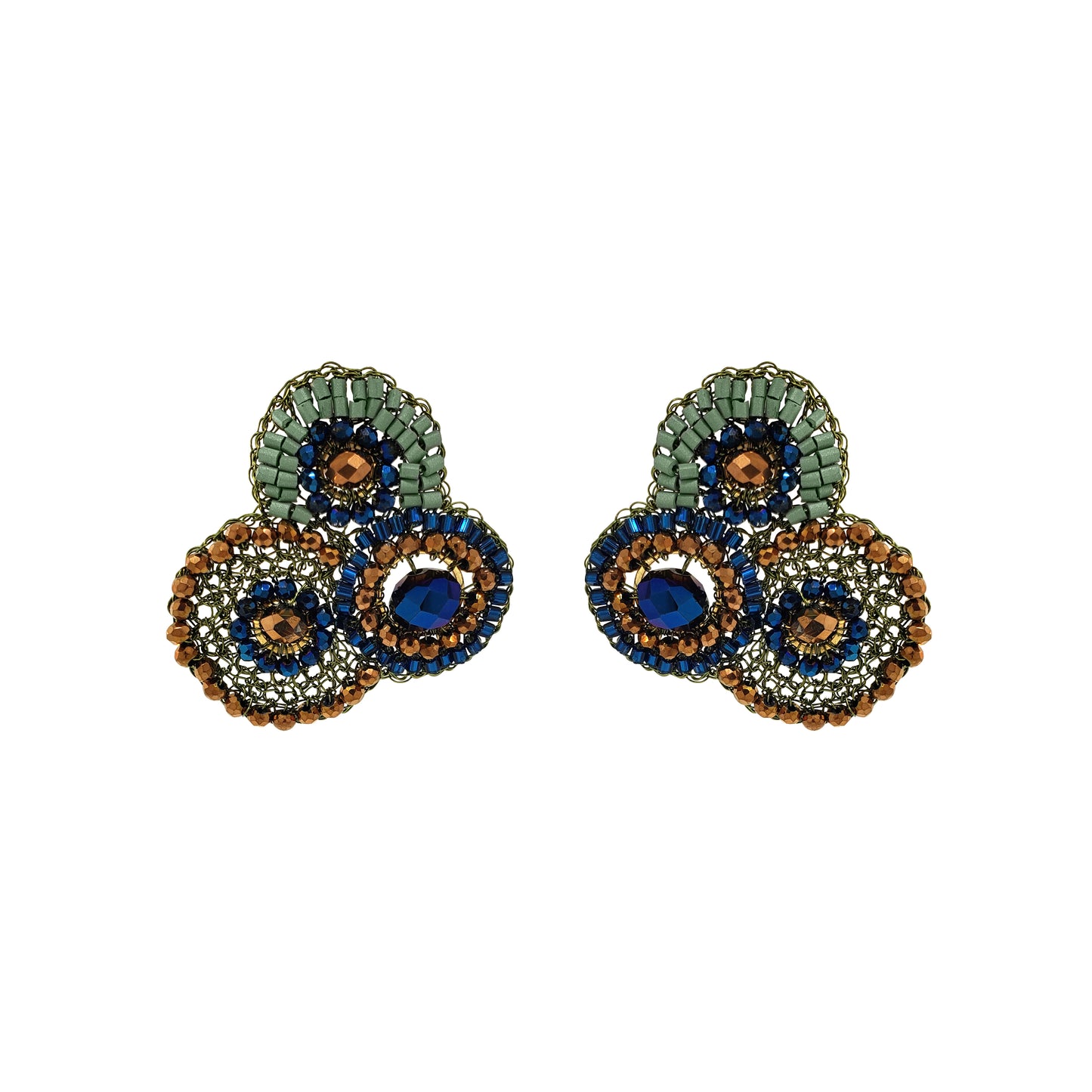 Riviera Mix Minerva Maxi Post Handmade Crochet Earrings