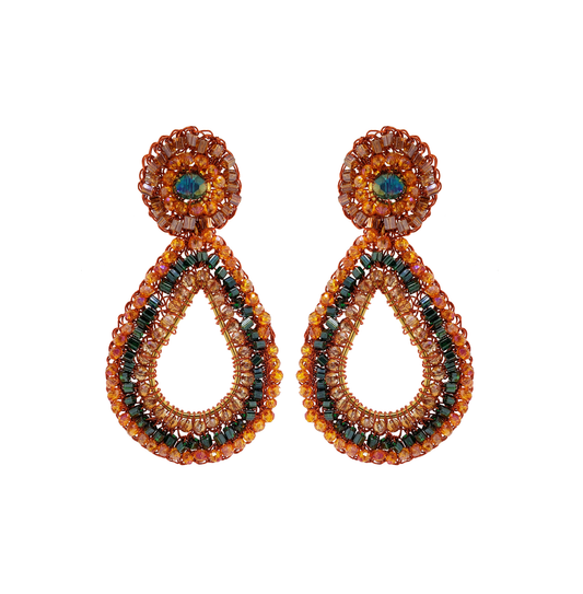 Mystic Amber Mix Avery Mini Handmade Crochet Earrings