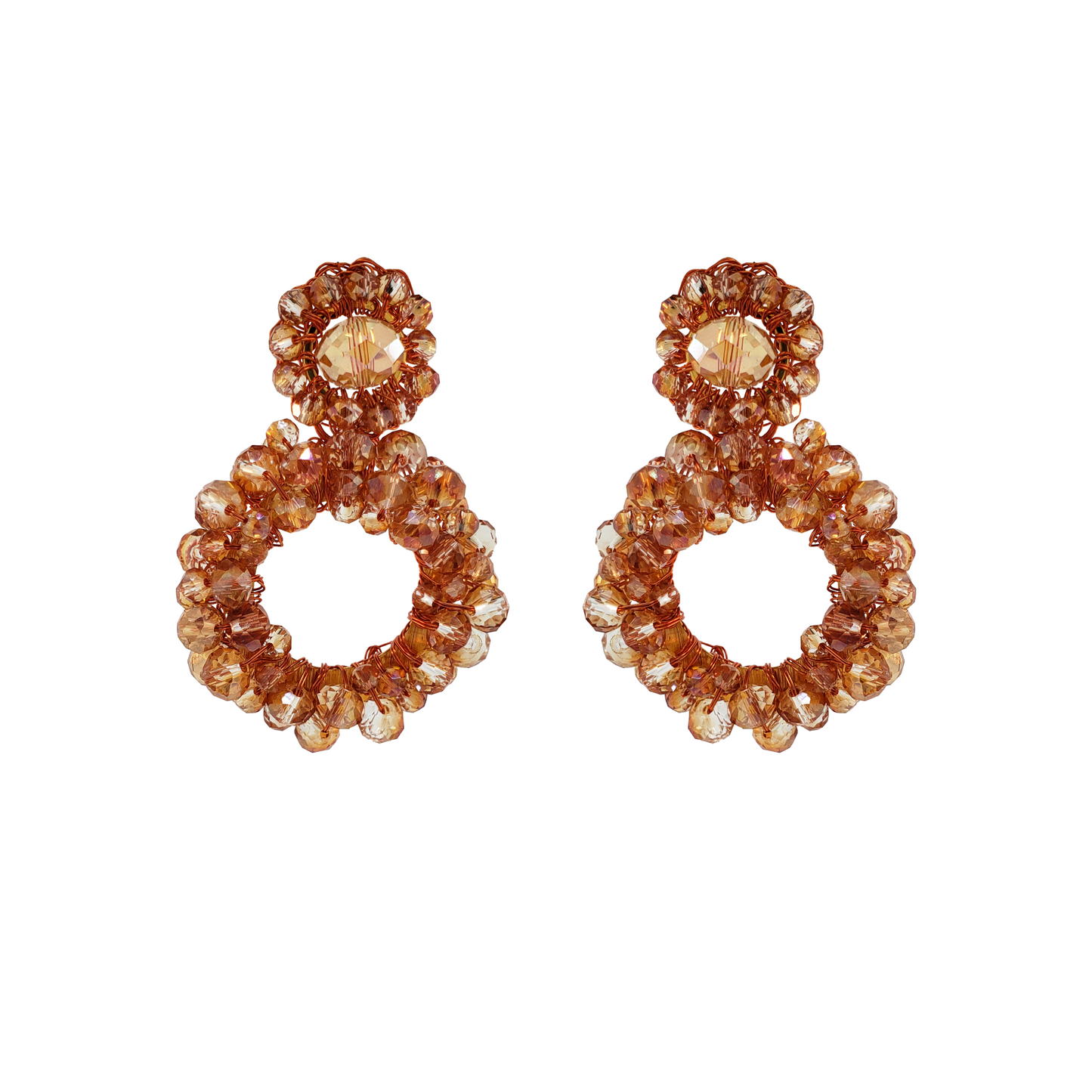 Caramel Tia Handmade Crochet Earrings