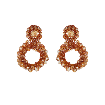 Caramel Tia Handmade Crochet Earrings