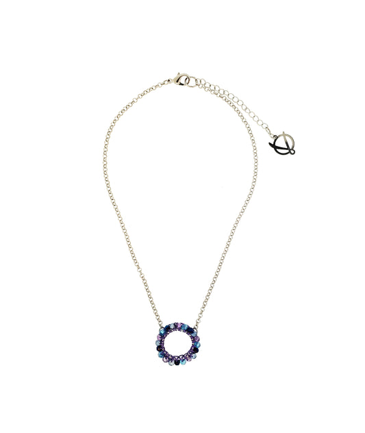 Neon Purple Mix Ellie Handmade Crochet Necklace