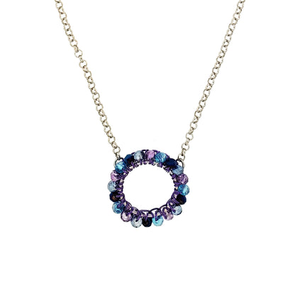 Neon Purple Mix Ellie Handmade Crochet Necklace
