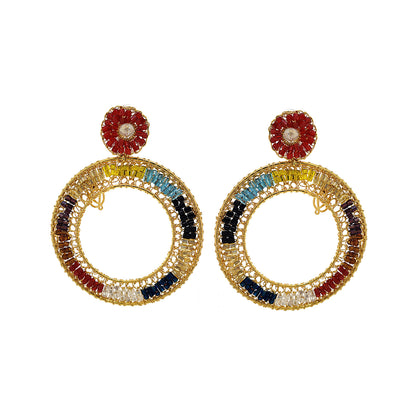Multicolored Mandy Handmade Crochet Earrings
