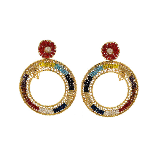 Multicolored Mandy Handmade Crochet Earrings