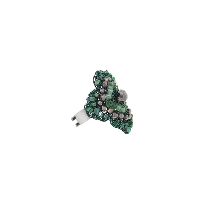 Moss Green Mix Puzzle Handmade Crochet Ring