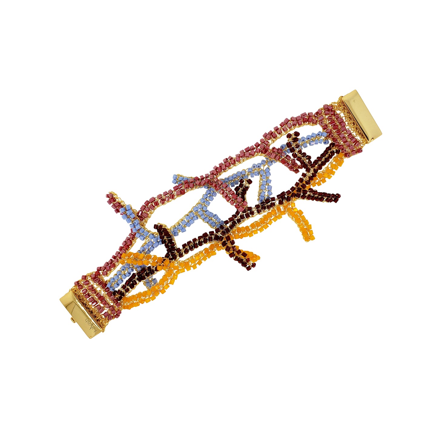 Sunrise Mix Coral Handmade Crochet Bracelet