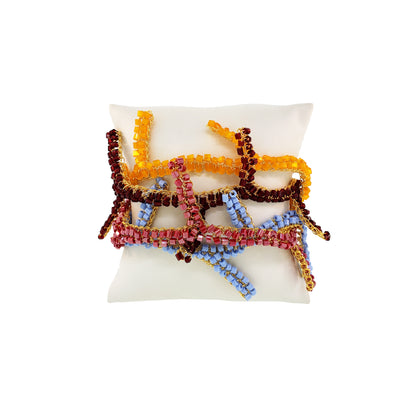 Sunrise Mix Coral Handmade Crochet Bracelet