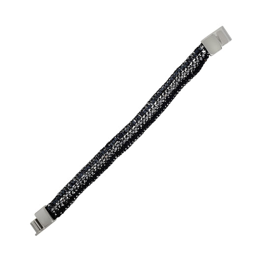 Royal Black Ziggy Handmade Crochet Bracelet