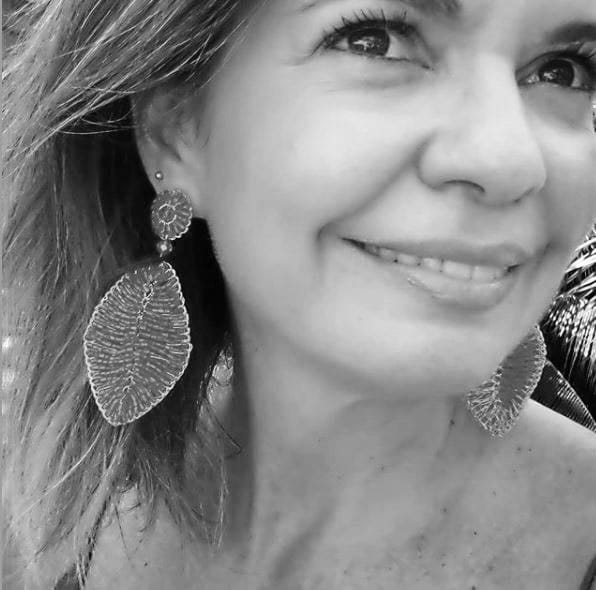 Red & Gold Leaf Handmade Crochet Earrings
