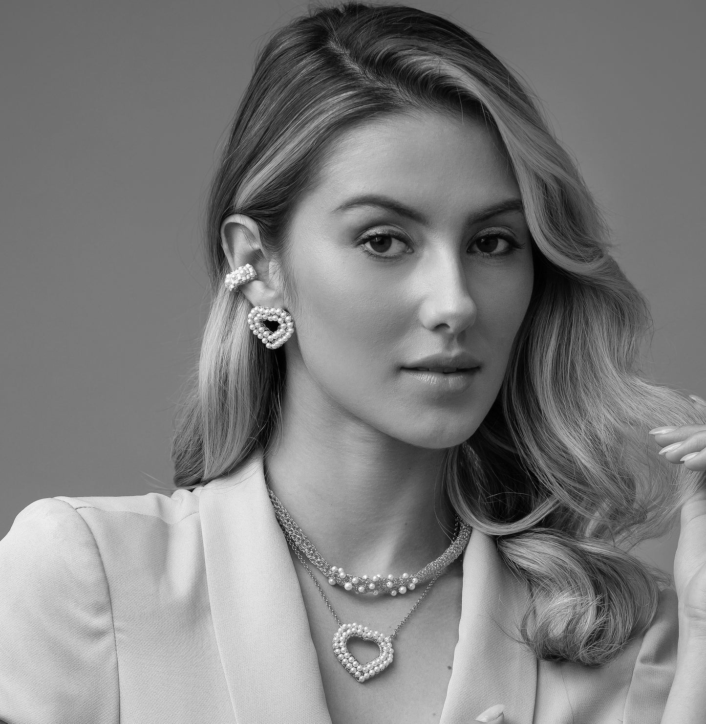 Black & Gold Queen's Heart Mini Posts Handmade Crochet Earrings