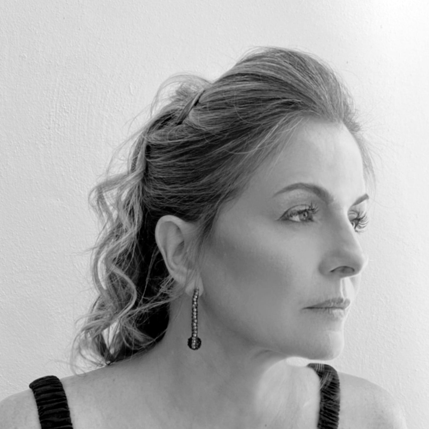 Pearl & Gold Ovaly Hoops Handmade Crochet Earrings