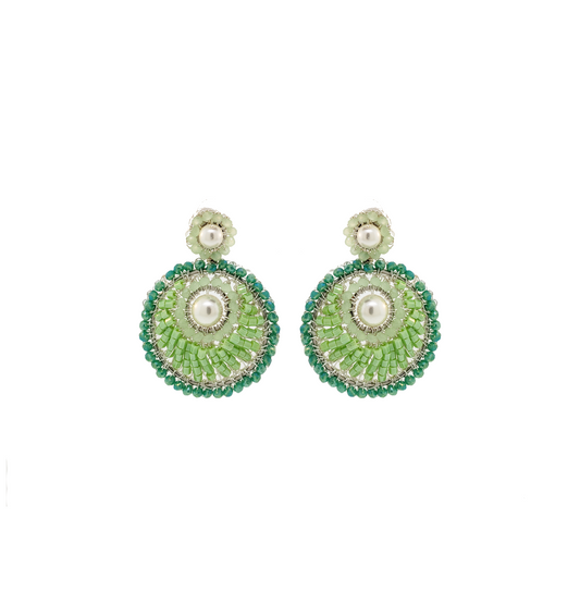 Mint Green Mix Serenity Handmade Earrings