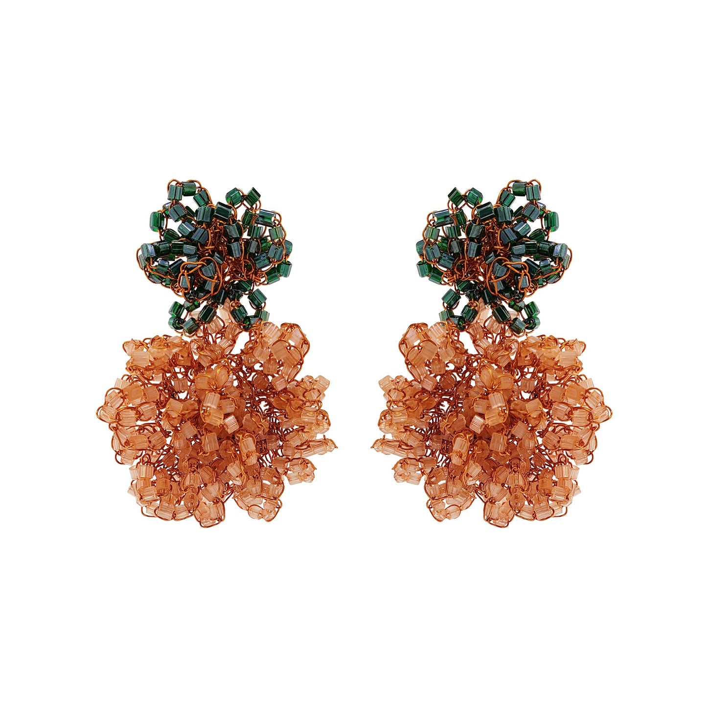 Mystic Amber Mix Agnes Handmade Crochet Earrings