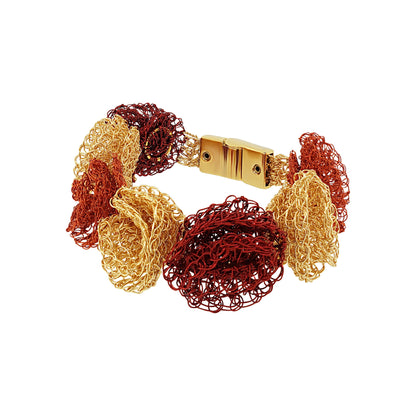 Copper Mix Reef Handmade Crochet Bracelet