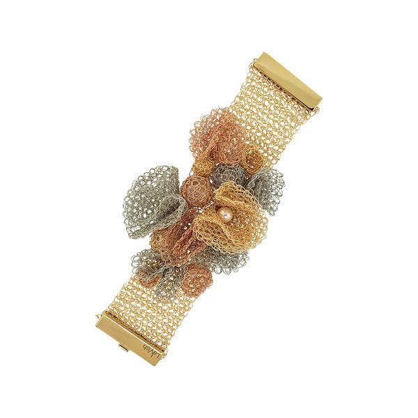 Trio Gold Reef Maxi Handmade Crochet Bracelet