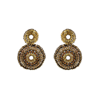 Sepia Mix Gia Duo Handmade Cascade Earrings