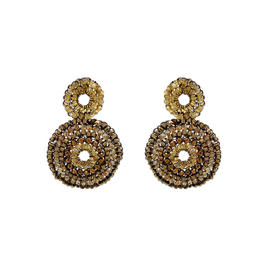 Sepia Mix Gia Duo Handmade Cascade Earrings
