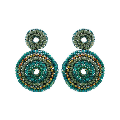 Teal Mix Gia Duo Handmade Cascade Earrings