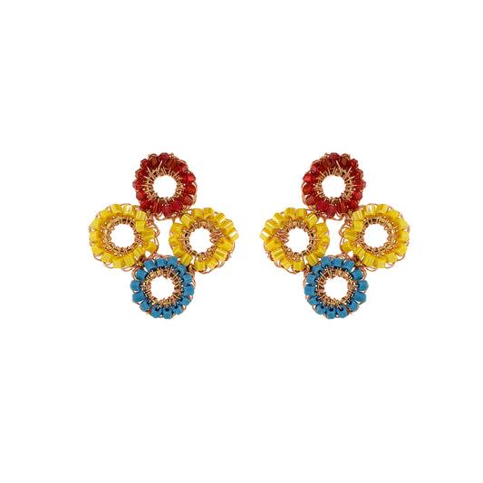 Electric Warmth Mix Clubs Handmade Crochet Earrings