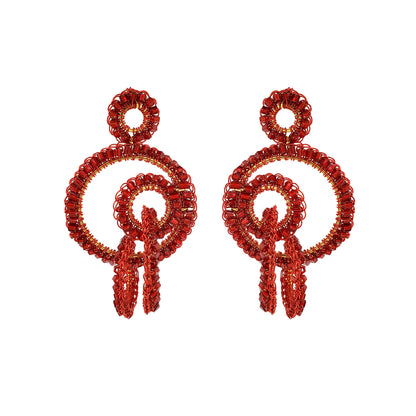 Red Velvet Mix Clara Handmade Crochet Earrings