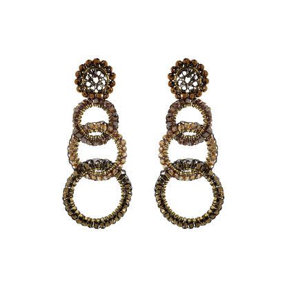 Sepia Mix Olympia Handmade Crochet Earrings