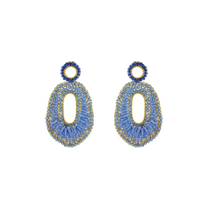 Sky Blue Mix Ellen Maxi Handmade Crochet Earrings handmade-crochet-teardrop-with-unique-design-18k-gold-filled-wire-hypoallergenic-lightweight-statement
