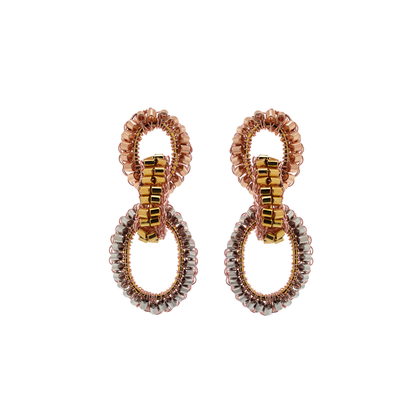 Trio Gold Mix Stevie Handmade Crochet Earrings