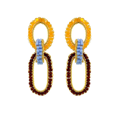 Sunrise Mix Stevie Handmade Crochet Links Earrings