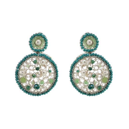 Mint Green Mix Blair Handmade Crochet Earrings