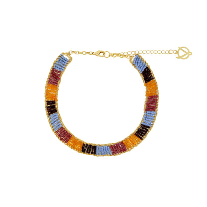 Sunrise Mix Maya Handmade Crochet Necklace